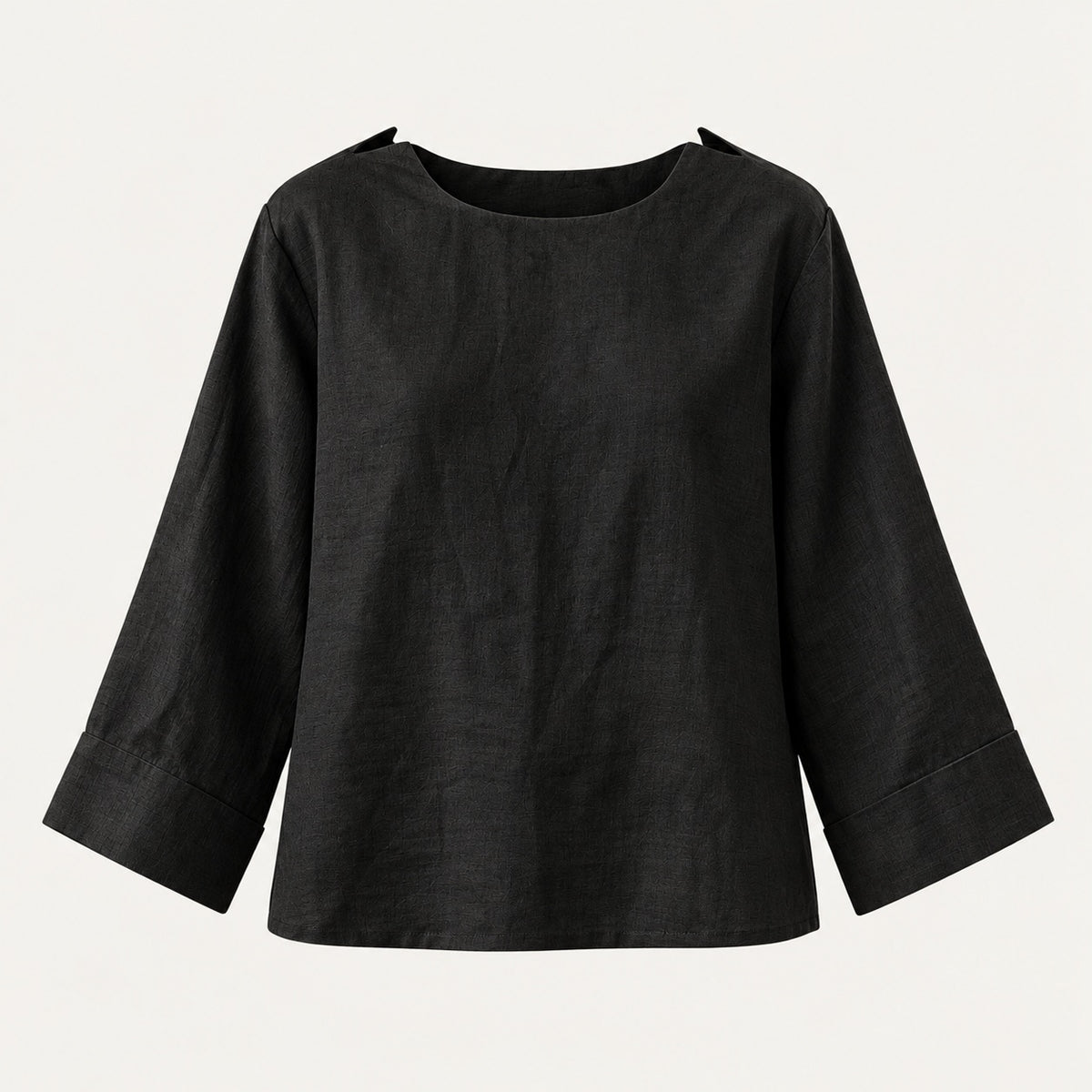 LINEN NIA TOP NOIR