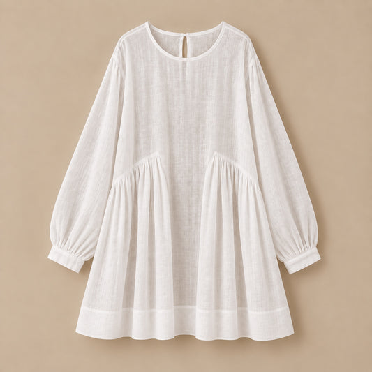 COTTON SOMERLUS DRESS IN MILK