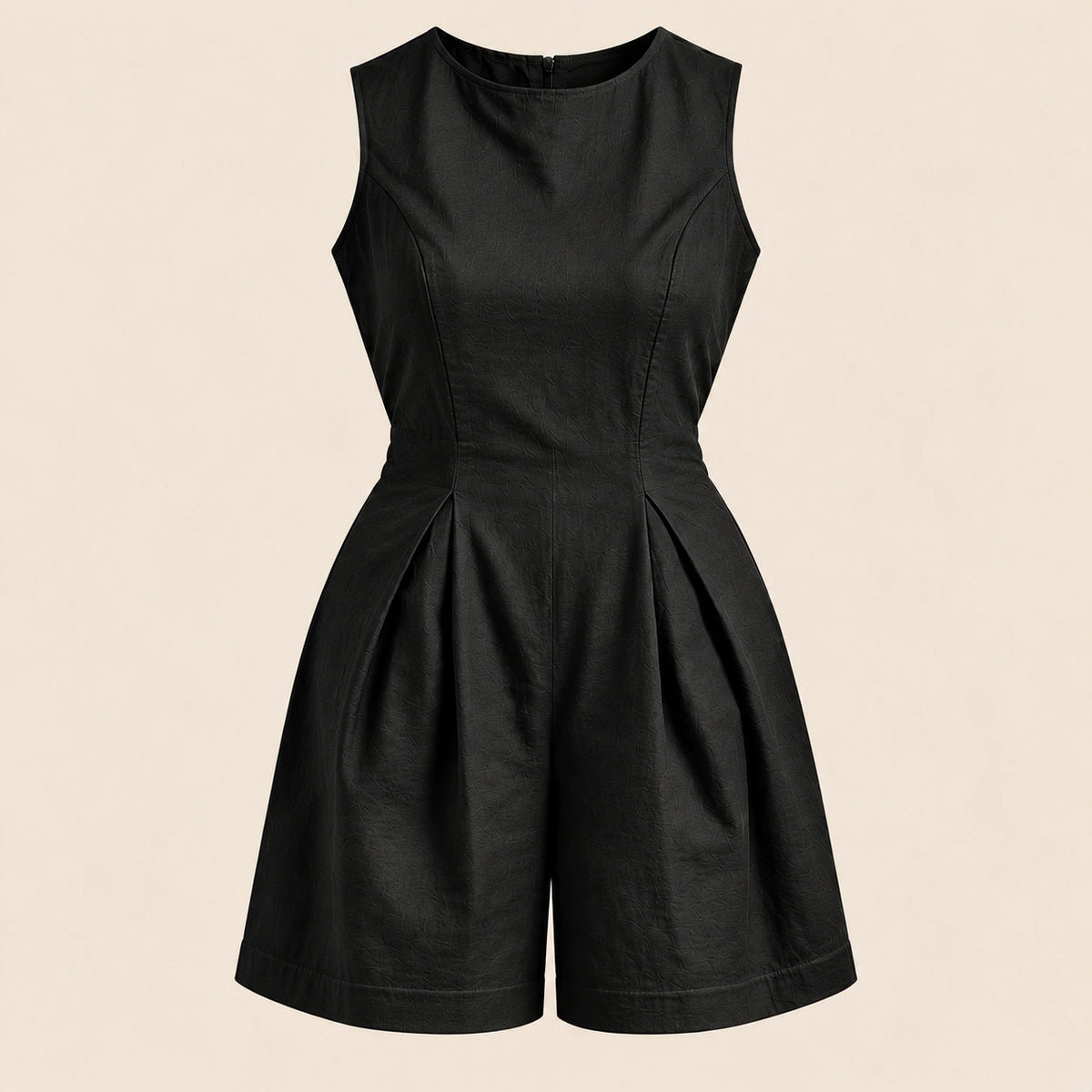 SHORT LINEN JUMPSUIT | NOIR