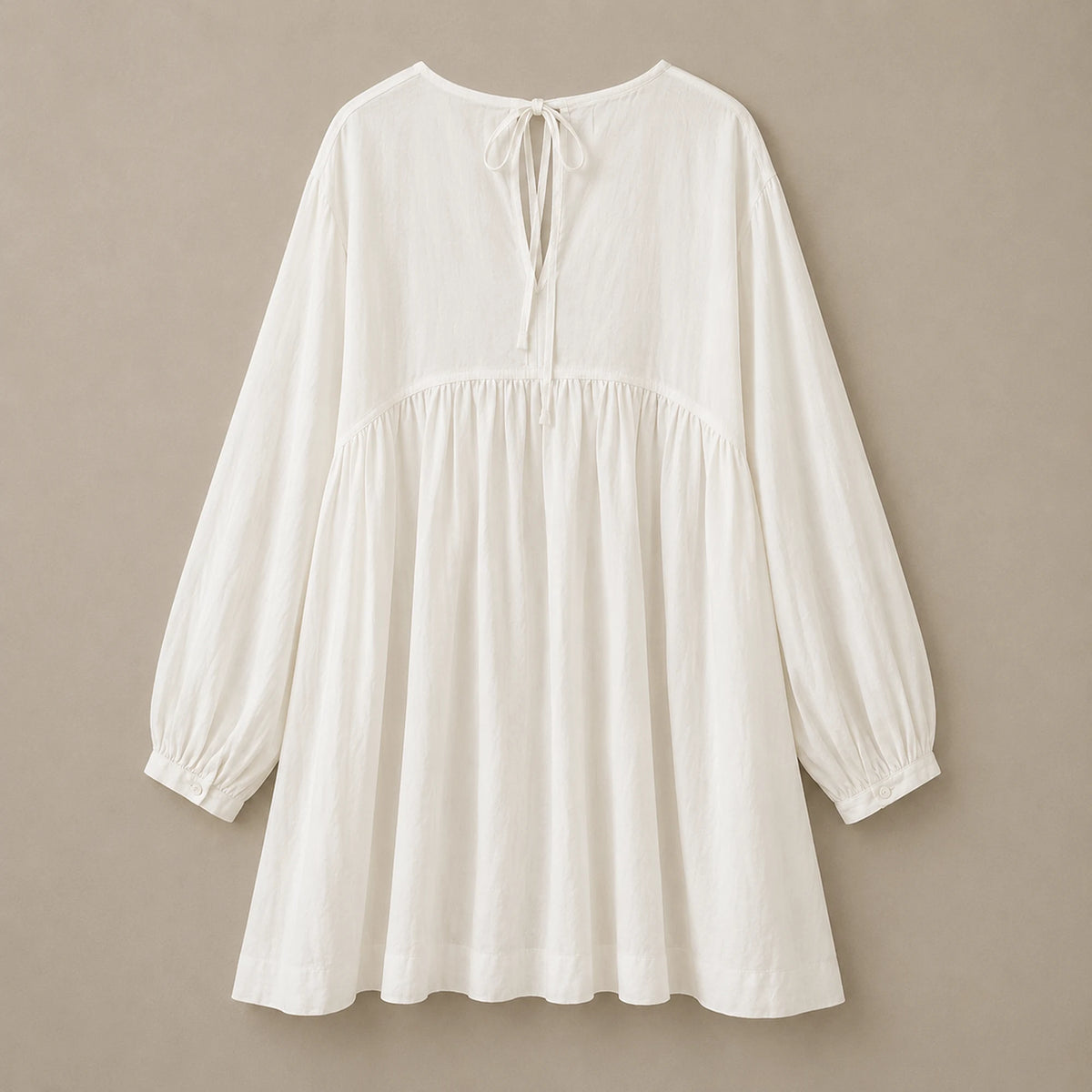 LINEN SOMERLUS DRESS IN MILK