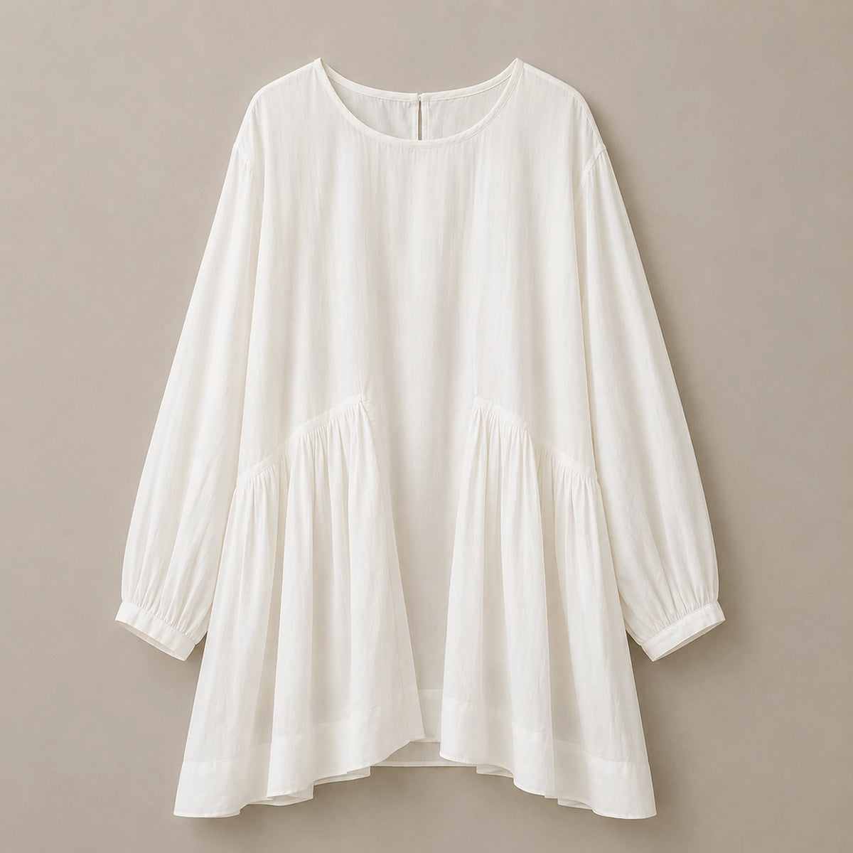 LINEN SOMERLUS DRESS IN MILK